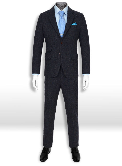 Harris Tweed Melange Blue Suit