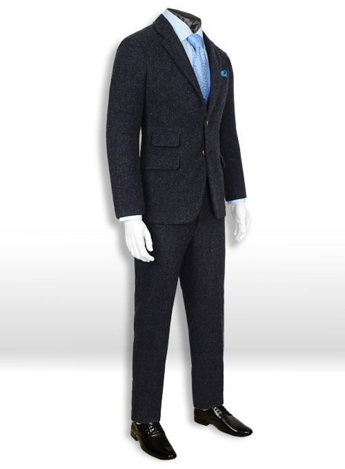 Harris Tweed Melange Blue Suit