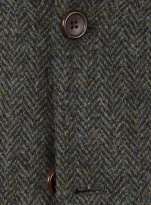 Harris Tweed Ridge Blue Herringbone Suit