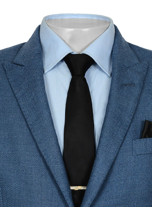 Heavy Blue Flannel Wool Suit