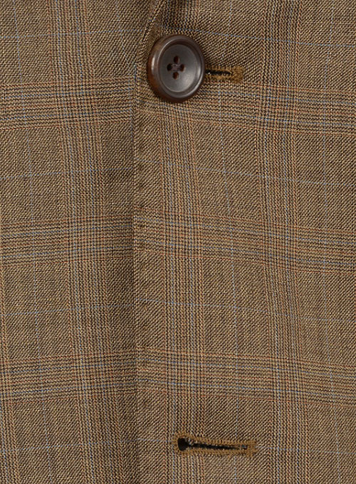 Huddersfield Brown Glen Pure Wool Suit - Click Image to Close