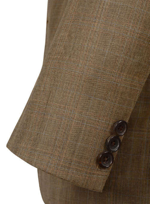 Huddersfield Brown Glen Pure Wool Suit - Click Image to Close