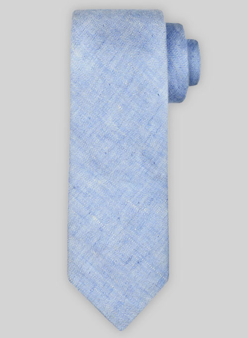 Italian Linen Tie - Sky Blue