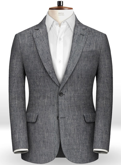 Italian Denim Blue Linen Suit