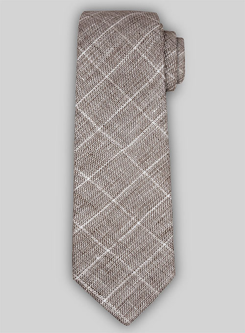 Italian Linen Tie - Lusso Brown