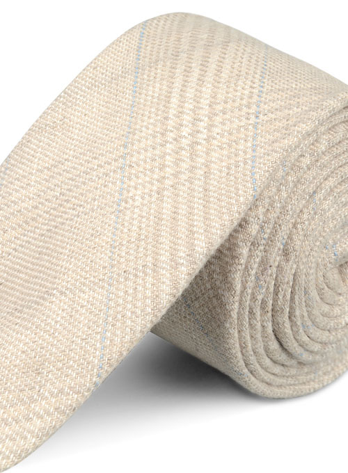 Italian Linen Tie - Magna Beige