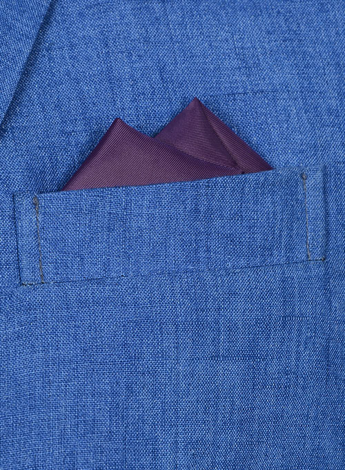 Italian Matte Blue Linen Jacket