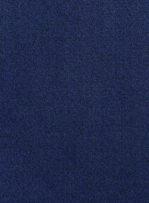 Italian Melange Blue Angora Wool Jacket - 40R