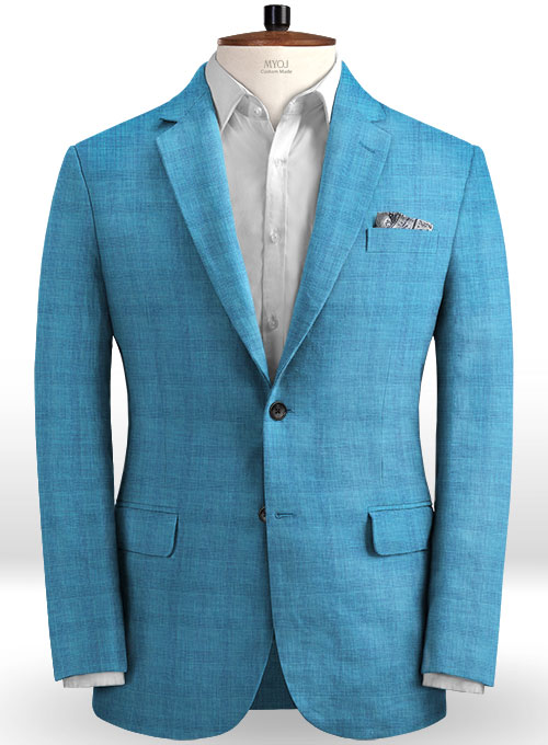 Italian Prince Blue Linen Suit