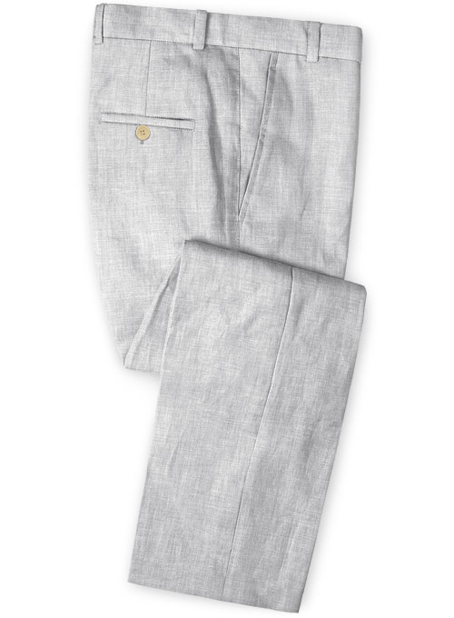 Italian Zod Light Gray Linen Suit