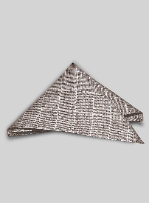 Italian Linen Pocket Square - Lusso Brown