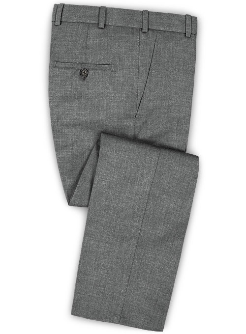 Italian Mid Gray Angora Wool Suit