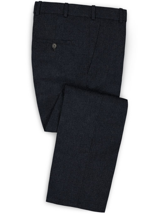 Italian Navy Blue Twill Linen Suit
