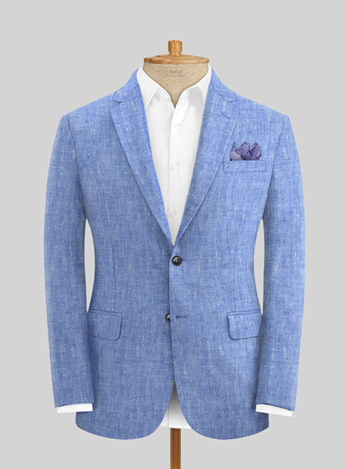 Italian Nile Blue Linen Suit