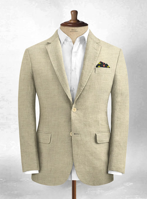 Italian Spring Beige Linen Suit