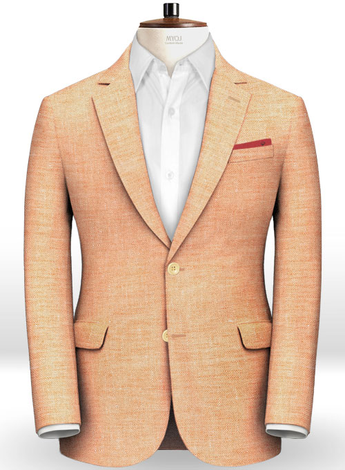 Italian Spring Melon Linen Suit