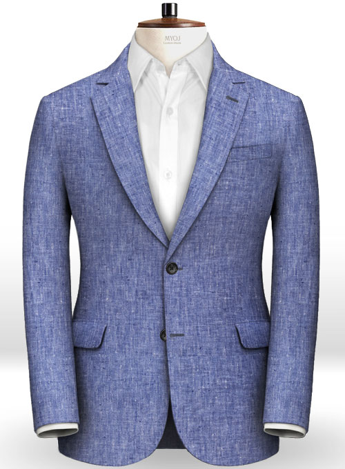 Italian Spring Royal Blue Linen Suit