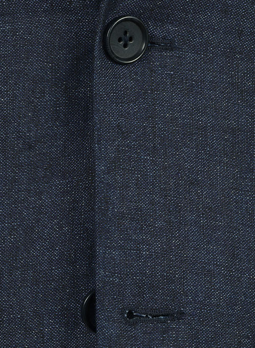 Italian Blue Khyber Linen Jacket - 40R