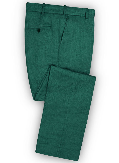 Italian Denim Green Linen Suit