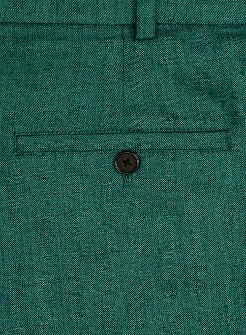 Italian Denim Green Linen Suit