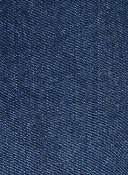 Italian Denim Indigo Linen Tuxedo Jacket