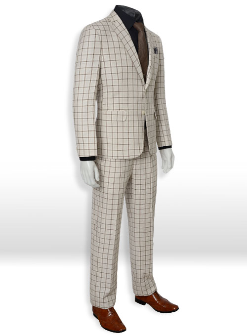 Italian Master Beige Linen Suit - Special Offer