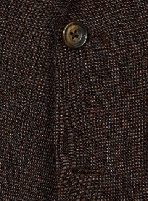 Italian Ramp Brown Linen Jacket