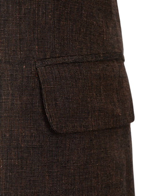 Italian Ramp Brown Linen Jacket