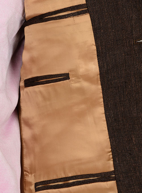Italian Ramp Brown Linen Jacket