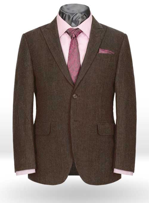 Italian Ramp Brown Linen Suit