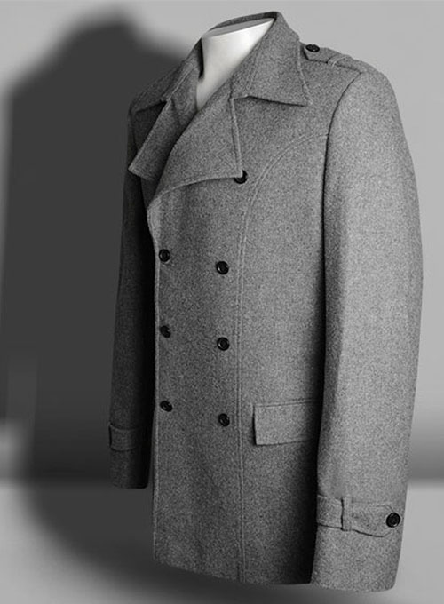 Plain Gray Tweed Overstyle Jacket - Click Image to Close