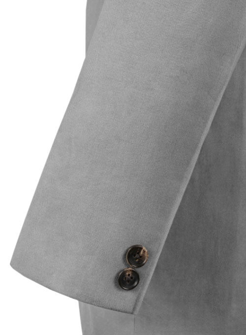 Light Gray Peach Finish Chino Suit