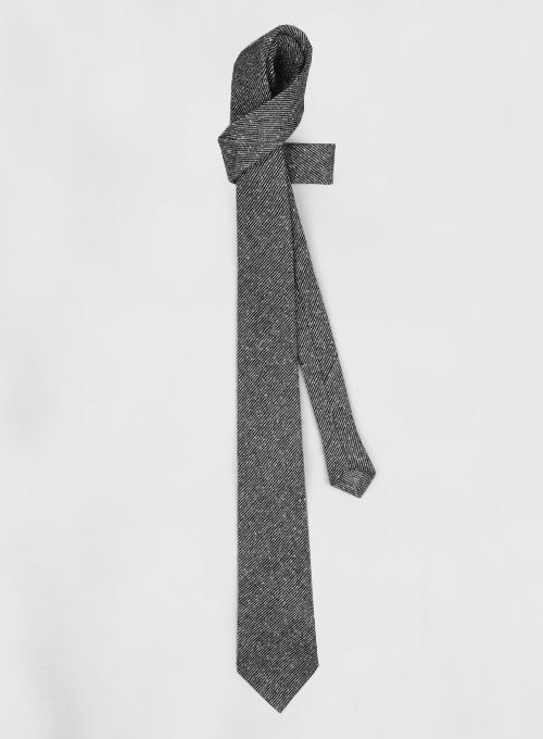 Tweed Tie - Slubby Black - Click Image to Close