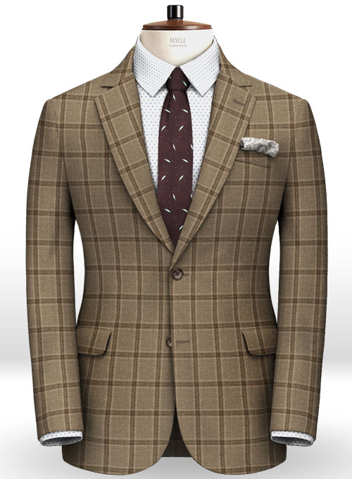 Light Weight Autumn Beige Tweed Suit