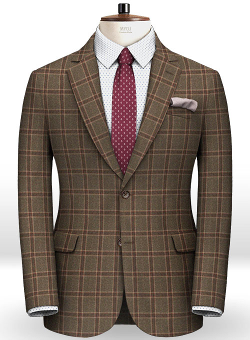 Light Weight Autumn Brown Tweed Suit