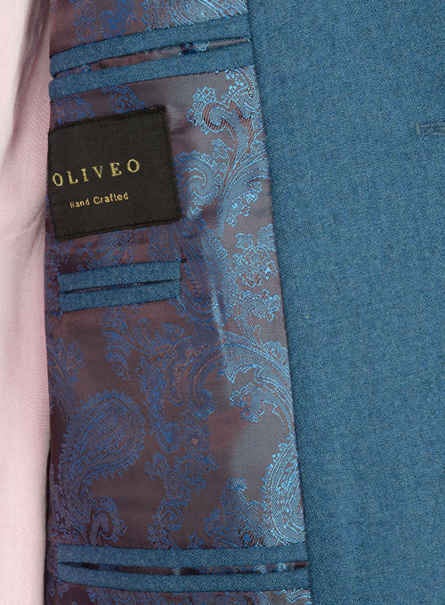 Light Weight Bar Blue Tweed Suit