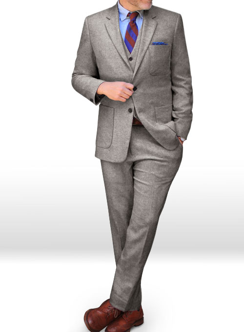 Light Weight Brown Tweed Suit - Click Image to Close