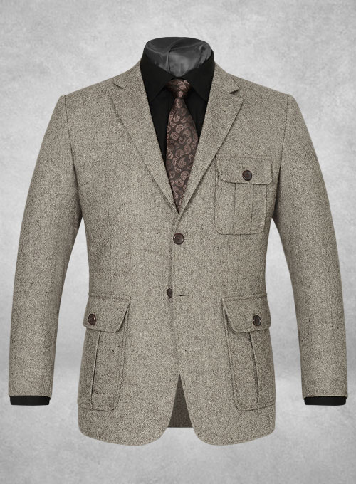 Light Weight Brown Tweed Danish Style Sports Coat - Click Image to Close