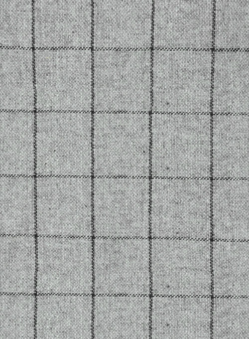 Light Weight Checks Gray Tweed Suit - Click Image to Close