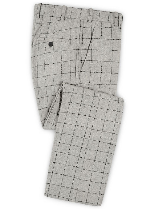 Light Weight Checks Light Gray Tweed Suit - Click Image to Close