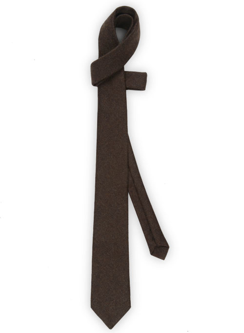 Tweed Tie - Dark Brown - Click Image to Close