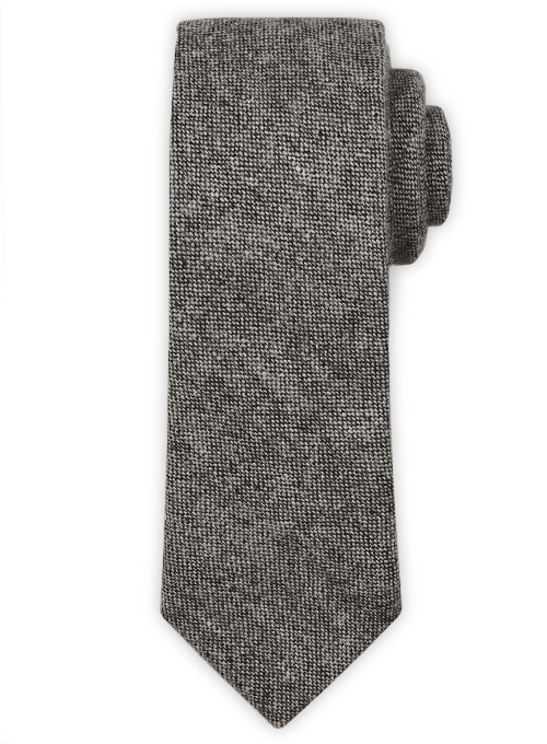 Tweed Tie - Dark Gray Tweed