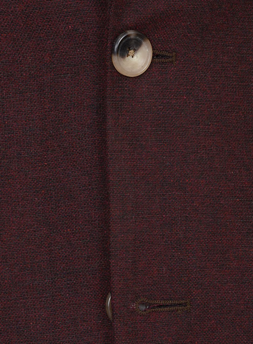 Light Weight Dark Maroon Tweed Suit