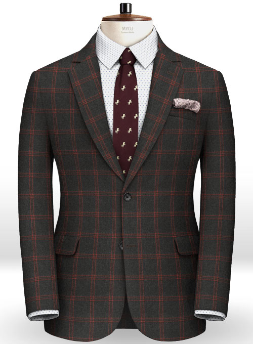 Light Weight Dublin Charcoal Tweed Suit