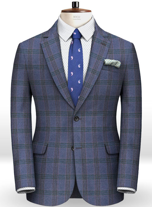 Light Weight Mallow Blue Tweed  Suit