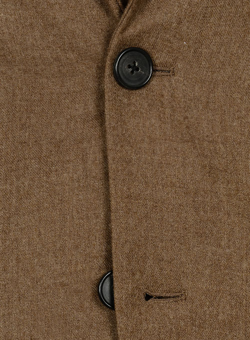 Mid Brown Flannel Wool Jacket - Click Image to Close