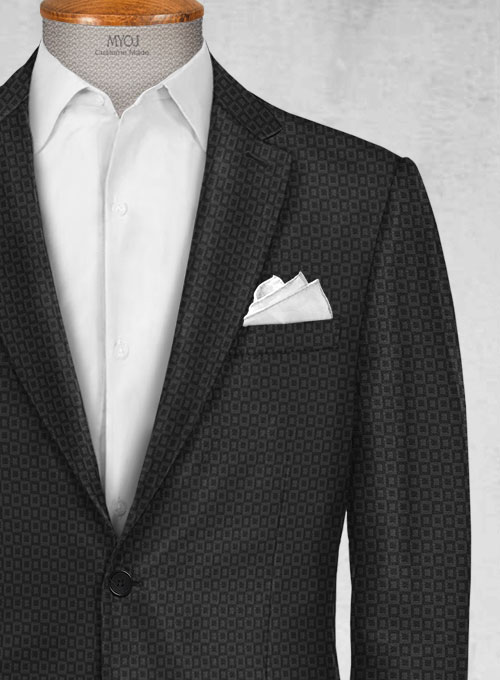 Napolean Black Checks Couture Wool Suit