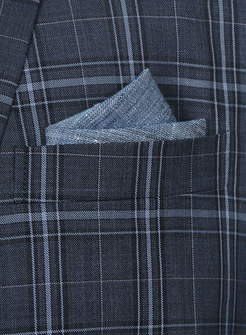 Napolean Blue Sienna Checks Wool Jacket