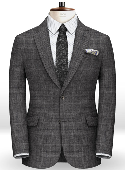 Napolean Charcoal Gray Wool Suit