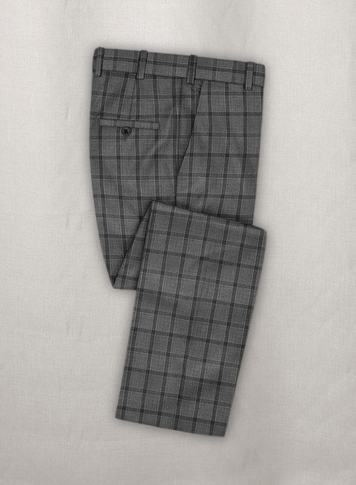 Napolean Tartan Gray Wool Suit